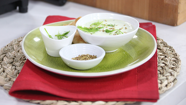 Spinach dip with fennel and feta