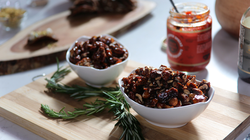 Spicy maple roasted nuts