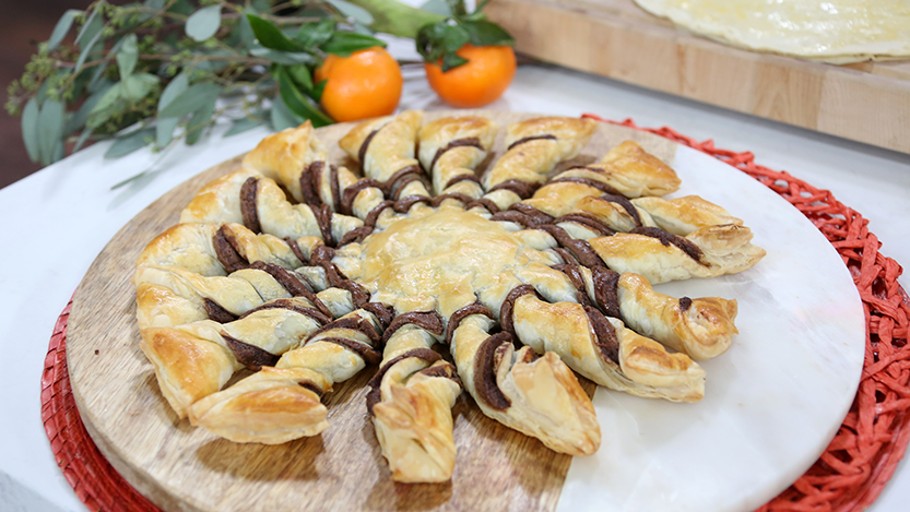 Chocolate hazelnut tear and share pastry