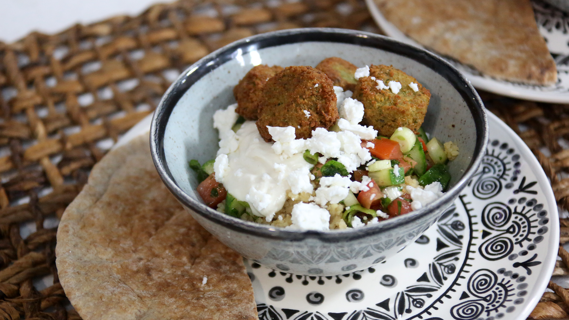 Falafel bowl with all the fixings