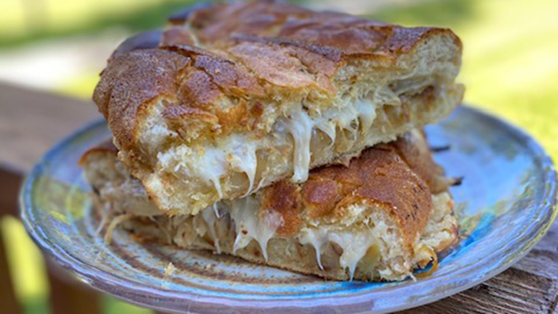 BBQ’d French onion grilled cheese